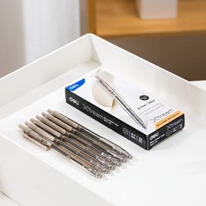 TEMU 12개입/1박스 DELI 볼펜. 미니 팁 0.7mm & 리트랙터블 디자인. 학교 및 사무용으로 부드러운 필기감과 잉크 누출이 어렵습니다