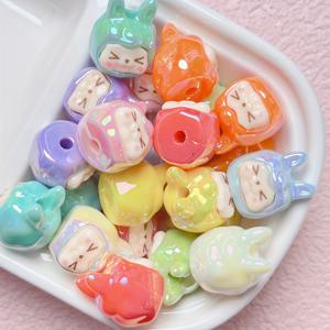 TEMU 10/20개입 귀여운 만화 캐릭터 레진 장식품, 보석 제작용 대량 3D 미니 장식품, 만화 동물 오너먼트, DIY 귀여운 장식품 (팔찌, 목걸이, 귀걸이용)