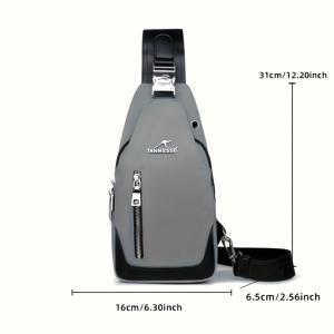 TEMU 남성용 체스트백, 패셔너블 싱글 숄더 백팩, 캐주얼 아웃도어 사이클링, 스포츠 오버컴파트먼트 웨이스트백, 버클 방지 도난 방지 숄더백, 학생용 가방, 직장인 출퇴근용 대용량 백팩, 패셔너블 남성용 가방