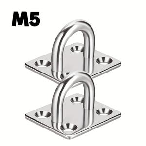 TEMU M5/M6/M8 벽걸이 후크 패드 아이 플레이트 해양 하드웨어 다기능 벽걸이 후크 (운동 저항 밴드, 스윙용)