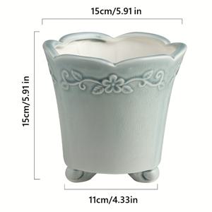 TEMU 1개 대형 세라믹 화분 (배수구 포함), 실내 테이블 장식, 정원, 사무실, 마당 장식, 크리스마스, 추수감사절, 휴일 장식, 봄과 여름 식물 용기