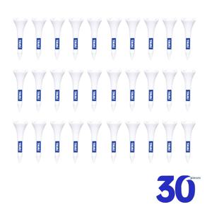 골프 티 1-1/2인치 38mm 네 갈래 크라운 못, 제로 저항, 눈금이 있는 충격 방지 플라스틱, 짧은 볼 , 30개입