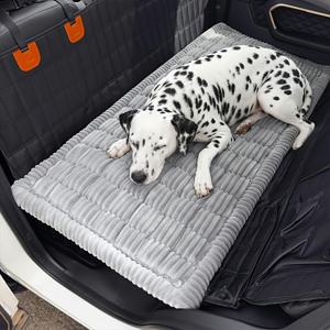 TEMU 다용도 강아지 침대 매트, 세탁 가능한 플러시 애완 동물 쿠션 (차량 뒷좌석, 소파, 강아지 케이지용), 미끄럼 방지 보온 강아지 패드 (대형, 중형, 소형견, 고양이용), 차량 여행용 애완 동물 시트 커버