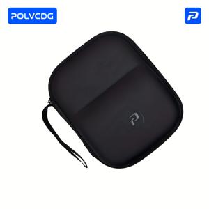 TEMU POLVCDG 지퍼 핸드백 (골 전도 이어폰용), 충격 방지 및 스크래치 방지 기능이 있는 가벼운 PU 소재로 제작되어 골 전도 장치 보호 및 보관이 용이합니다.