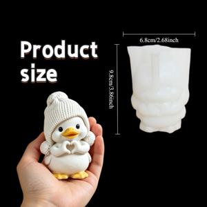 TEMU CUBULO 러브 덕 오리 실리콘 몰드 1개, DIY 공예용, 선명한 디테일 탈형 에폭시 수지 몰드, 높은 유연성 및 쉬운 분리, 수제, 비누, 만들기용, 오리 모양 선물 및 홈 데코를 위한 불규칙한 모양