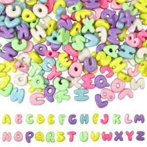 TEMU 500G 약 175개 재미있는 컬러 3D 레터 비즈, 독특하게 디자인된 A-Z 레터 아크릴 6mm 큰 구멍 아크릴 레터 비즈, 영어 비즈, 목걸이, 팔찌 및 휴대폰 장식 체인 루스 비즈 - 주얼리 제작 비즈