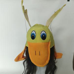 TEMU 1개 새우덥 비니 날개 포함 - 귀여운 농장 동물 코스튬 액세서리, 폴리에스터 섬유 남녀공용 역할 놀이 모자, 테마 파티, 치어리딩 소품 및 스트리트 스타일에 적합