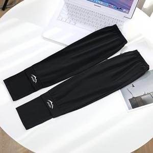 TEMU 남녀공용 루즈핏 핑거리스 여름 아이스 실키 섬유 소재, 오버사이즈 롱 암 슬리브 - 운전, 낚시, 여름용