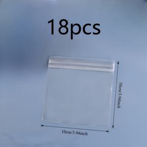 TEMU PVC 재질의 투명 주얼리 백, 귀걸이 및 추가품용 자체 밀봉 파우치, 수집품 및 팔찌용 방수 포장, 고품질 투명 밀봉 백, 주얼리 보관 백