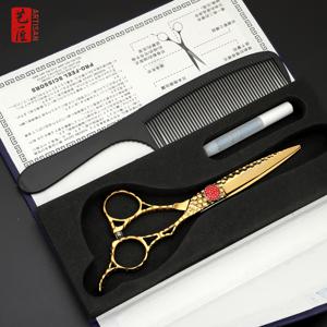 TEMU 1898년 일본 아리산 브랜드 출발. 440C CNC 스틸로 제작된 전문가용 헤어 커트 가위, 골드 레드 비어링 적용. 미용사 및 스타일리스트에게 적합 - 나노 샤프 블레이드 및 인체공학적 오른손 디자인 장착