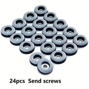 TEMU 24개입 스크류형 의자 글라이드 (3/4인치 직경), PTFE(테프론) 의자 다리 글라이드 (원목 바닥, 카펫용), 테프론 의자 글라이드 (나무 가구용), 3/4인치 가구 다리 이동 패드 (19mm) (나사 포함)