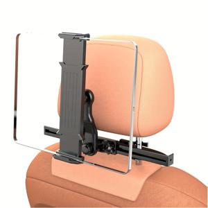 차량용 헤드레스트 아이패드 홀더 - 알루미늄 합금 조절 가능한 4방향 태블릿 마운트, 어린이 뒷좌석용 핸즈프리 여행 필수품, 안전한 클램프 및 인체공학적 시야각, 세련된 디자인, 고품질 제작, 가족 여행, 컴팩트 디자인, 내구성 강화, 어린이 엔터테인먼트