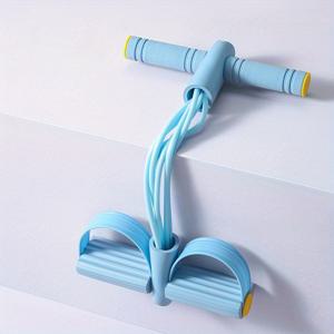 TEMU 6중 튜브 탄성 요가 페달 당김대 저항 밴드 - 다기능 페달 당김줄 저항 밴드, 페달 발목 당김기, 윗몸 일으키기용 TPE 피트니스 기구, 요가 스트레칭 및 슬리밍 트레이닝 피트니스 기구, 전신 운동용, 복부, 허리, 팔, 다리 운동용 밴드
