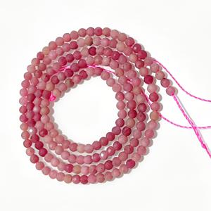 TEMU 2mm 천연 컷팅 로즈 쿼츠 핑크 스톤 라운드 루즈 비즈, 주얼리 제작용 DIY 목걸이, 팔찌, 귀걸이 액세서리, 크리스마스 선물