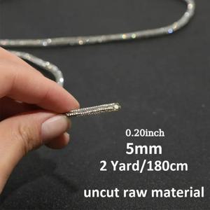 TEMU 2야드 라인스톤 스트링 스팽글 3.5/4/5mm 파이프 장식 - 주얼리 제작, 팔찌, 목걸이, 신발끈, 가방 스트랩 재료 - 비즈 와이어 및 스레드, 주얼리 제작 용품, 공예 용품, 장식 스팽글, 내구성 좋은 스레드