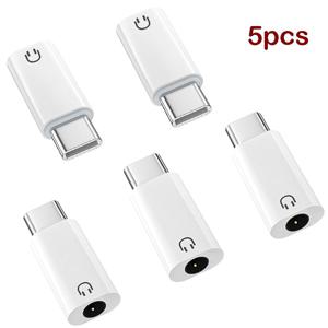 TEMU USB-C to 3.5mm 오디오 헤드폰 어댑터(5개 세트), Hi-Fi 오디오 USB Type-C to 3.5mm 헤드폰 잭 어댑터, 아이폰 15, 갤럭시 S23/S22/S21 울트라, 아이패드 프로, 픽셀 호환