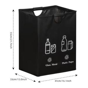 TEMU 대용량 , 두꺼운 디자인, 간편한 분류, 스펀지 EVA 손잡이 포함; 접이식 수납 가방, 60병 수납 가능; 내구성 좋은 소재, 주방, 가정 및 사무실 쓰레기 정리함으로 적합. 고품질