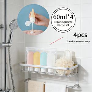 TEMU 누수 방지 재충전용 플라스틱 여행용 병 4개 세트, 로션/목욕 및 제품용, 향료 무첨가 휴대용 용기, 목욕젤, 보습제, 오일용 재충전식 디스펜서, 휴대용 세척용 병 세트 (각 2.03oz)