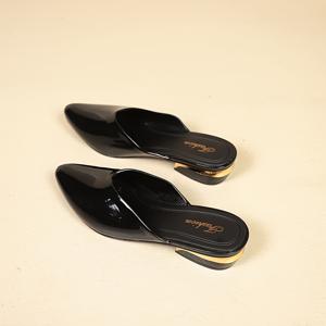 TEMU 봄/여름용 우아한 여성용 편안한 슬립온 멀 샌들, 로우힐 하프 클로즈드 편안한 백리스 슬립온, 고무 재질, 출퇴근/사무실/날짜/파티/휴가/해변에 적합, 여성 신발
