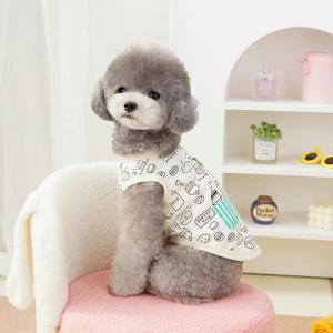 TEMU 강아지 옷 여름 얇은 조끼 고양이 테디 비콘 프리즈 슈나우저 소형견 및 중형견 애완견 의류