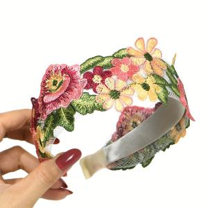 TEMU 1개 로맨틱 꽃 자수 여성용 헤어 장식, 웨딩 헤어피스, 신부 들러리 헤어 장식, 데이트 헤어 장식, 간편한 멀티 컬러 헤어 장식에 적합