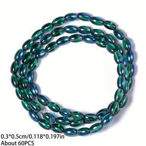 TEMU 3X5mm 다양한 부드러운 유리 시드 비즈 60개입, 아름다운 루스 비즈, 멋진 팔찌, 목걸이, 귀걸이 및 기타 주얼리 용품 제작에 적합