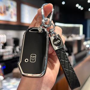 TEMU TPU Car Key Case ll Fob Cover and Keychain Set for Kia ed rato Forte NIRO Seltos Sorento Soul Sportage Telluride K5 Keyless, Only Fit for the Car Key Shown in the Image.