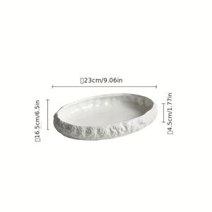 TEMU 1개 우아한 암석 질감 대형 세라믹 생선 접시 - 14인치, 11인치, 9인치, 찜생선, 랍스터 및 다양한 해산물 요리에 적합, 고급 식당 및 홈 고급 식음 경험을 위한 정교한 식기 선택