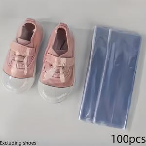 TEMU 100개입, 열수축 백, 선물 포장 백, 바구니 백, 투명 수축 백, 선물 상자, 선물 용품, 투명 밀봉 필름, 열수축 필름