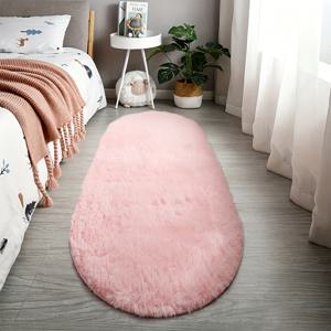 TEMU 타원형 피부 친화적인 부드러운 침대 옆 러그 1개, 침실 침대 옆에 적합, 다양한 색상과 사이즈 선택 가능, 편안한 발 감촉, 크리스마스 선물 스타일
