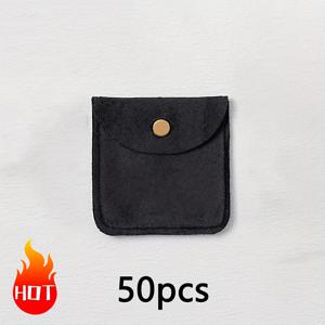 TEMU 반지, 귀걸이, 팔찌, 목걸이를 위한 부드러운 벨벳 주얼리 파우치 50개입, 선물 보관 또는 웨딩 손님용 사탕 봉투로 완벽