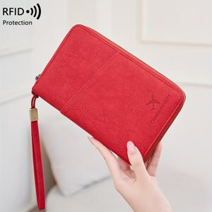 TEMU RFID 차단 기능이 있는 멀티 기능 여권 홀더 - 대용량 멀티 컴파트먼트 수직 카드 홀더, 동전 지갑 및 ID 카드 관리자, 내구성 있는 블랙 여행 지갑, 여권, 현금 및 카드에 적합, 지갑 홀더, 디자인