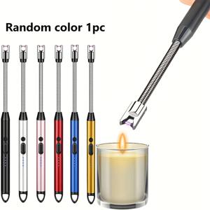 TEMU 360° 회전 방풍 충전식 전기 라이터, 긴 라이터 양초 라이터, USB 충전 점화 장치, 내구성이 뛰어난 유연한 호스 장착, 크리스마스 선물로 좋은 선택, 가벼운 양초, 가스레인지, 캠핑에 적합
