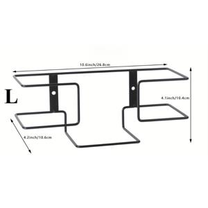 TEMU 벽걸이형 장갑 보관 랙 (스펜지 선반 포함) - 튼튼한 철 구조, 대/소형 사이즈, 공간 절약형 마스크, 티슈, 장갑 정리 랙 - 모던 홈 수납 랙, 다기능 선반, 다용도 랙