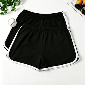 TEMU 2피스 여아용 운동 반바지, 아동 여름용 얇은 외투 바지, 빅 키드 캐주얼 올매치 운동 바지, 여름 에너지 넘치는 운동 느낌 학생 러닝 필수품, 야외용