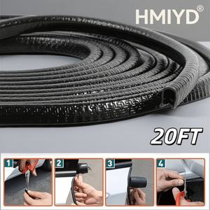 TEMU HMIYD 20ft 자동차 도어 웨더스트립, 사이드 비드 포함 고무 엣지 트림 씰 스트립 개스킷, 자동차, 버스, 캠퍼, RV, 트럭 도어용