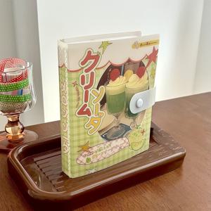 TEMU A6 고대 스타일 고정 페이지 바인더, 중간 여름 신선 스티커 정리함, 다기능 스크랩북 재료 보관 책, 아이돌 앨범 트레이딩 및 정리용, 대용량 내부 페이지 분류 보관