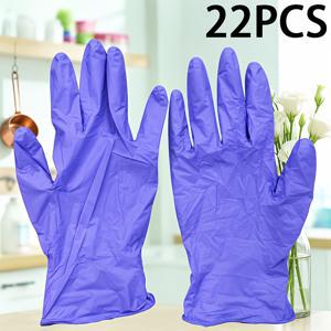 TEMU 타투, 네일 아트, 주방 및 욕실 청소에 적합한 보라색 파란색 니트릴 장갑. 파우더 프리, 라텍스 프리, 재사용 가능, 사계절용