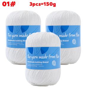 TEMU 3개입 (150g) ELVES 리넨 원사 - 100% 중미세사 코바늘 실, DIY 뜨개질 및 코바늘용, 통기성 좋은 숄, 모자, 재킷, 스카프용, 핸드메이드 공예, 아미구루미, 오픈워크 의류용 다양한 색상