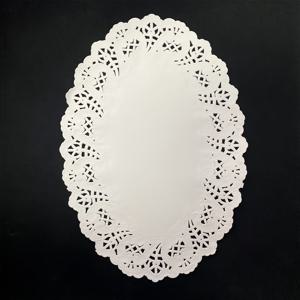 TEMU 100개, 화이트 레이스 종이 다일리, 꽃 밑면 종이 플래시맷 패드 - 디저트 튀김 음식, 웨딩 파티 식기 장식, 박스 포장 선물 포장 종이 공예용 장식 및 일회용 - 타원형