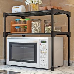 TEMU 1pc 모던 다층 주방 보관 랙, 금속 및 PVC 구조, 오픈 선반 디자인, 조립 필요, 전원 필요 없음, 카운터탑, 싱크대 및 전자 레인지에 이상적입니다.