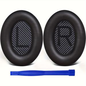 TEMU Bose Quietcomfort QC2 QC15 QC25 QC35 호환 이어패드 1쌍, Soundlink/Soundtrue Around-Ear II AE2 헤드폰 호환, 업그레이드된 고밀도 메모리폼, 부드럽고 피부 친화적, 간편한 설치, 분해 도구 포함