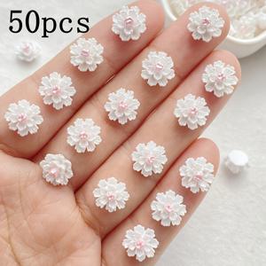 TEMU 20/50개 12mm 수지 카네이션 플랫백 라인스톤 네일 아트 참, 핸드메이드 헤어 클립, 헤어밴드, 휴대폰 케이스 액세서리, 공예 제작, 스크랩북킹, 주얼리 제작 장식