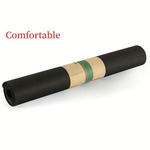 TEMU 초보자용 요가매트 - 미끄럼 방지, 수분 방지, 경량, 충격 흡수, 통기성 좋은 두꺼운 패딩 피트니스 매트, 내구성 좋음. 홈짐, , 여행용으로 적합. 다양한 색상 선택 가능: 보라색/분홍색. 훌륭한 선물 선택