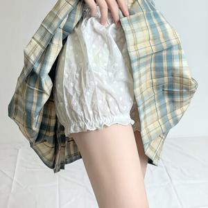 TEMU JK 여성용 비침 방지 안전 팬츠, 일본 스타일 여름 신상품, 통기성 호박 팬츠, 단정한 반바지