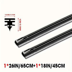 TEMU 차량 와이퍼 블레이드 차량 삽입 고무 스트립 8MM, 윈드스크린 윈드쉴드 와이퍼 블레이드 리필 2개입