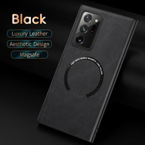 TEMU 휴대폰 케이스 - 삼성 S24 Ultra/ S24+/ S23Plus/ S22/ S21FE/ S20/ Note10/ Note20 고급 인조 가죽 휴대폰 케이스, 마그네틱 지원, 차량용 거치대 지원, 보호, 고품질