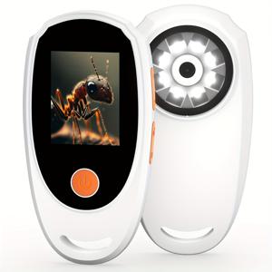 TEMU 500HD 확대! 휴대용 디지털 현미경, 2.0인치 IPS 컬러 스크린, 8단계 3단계 조절 가능한 LED 조명, USB 범용 , Win & Mac 시스템 호환