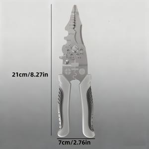TEMU 모든 전기 작업에 적합한 절단, 압착, 스트리핑용 다기능 산업용 전선 스트리퍼. 할로윈, 추수감사절, 크리스마스에 필수품. 소형 스트리퍼, 산업용 강도, 절단 펜치, DIY 애호가용