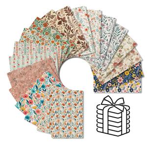 TEMU 20개 세트 생동감 넘치는 시골풍 프린트, 식물 꽃무늬 수제 DIY 키트, 100% 폴리에스터 원단. DIY 공예 프로젝트, DIY 지갑 만들기, 수제 DIY 재봉 재료, 공예 애호가를 위한 필수 아이템, DIY 가방. 새해, 발렌타인데이, 어머니날, 휴일 선물로 완벽!